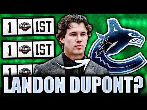 ANOTHER FRANCHISE PROSPECT IS A FAN OF THE VANCOUVER CANUCKS: 2027 1ST OVERALL PICK LANDON DUPONT