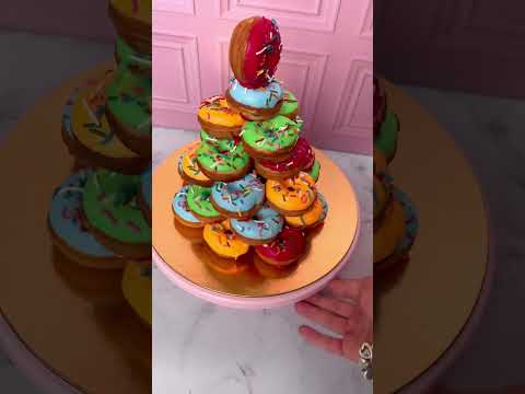 QUIERES APRENDER A HACER ESTA TORRE DE DONAS 🍩?