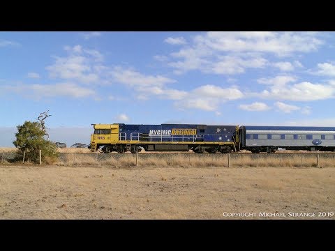 NR8 Leads 2AM8 "Overland" Passenger Train - PoathTV Australian Railways