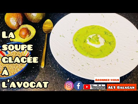 Recette Soupe froide d’avocat, citron vert et coriandre