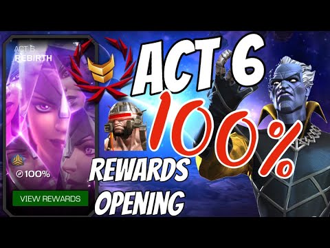 Act 6 100% Rewards Opening - 2 Featured 6 Star Crystals, 6 Star Nexus, 6 Star Awakening Gem, & MORE!