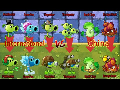 PvZ 2 Discovery - China VS International - Which Version Plant 's Best  - Plant Vs Plant(Part 3)