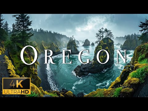 FLYING OVER OREGON (4K Video UHD) - Peaceful Music With Stunning Beautiful Nature Film For Your Soul