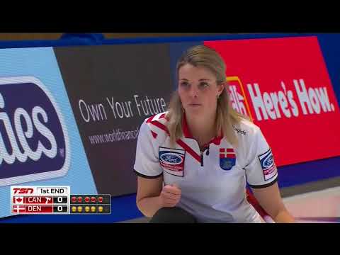Jones (CAN) vs. Jensen (DEN) - 2018 Ford World Women's Curling Championship