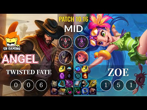 SN Angel Twisted Fate vs Zoe Mid - KR Patch 10.16