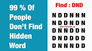 Find the Hidden Word on Screen “ DND “