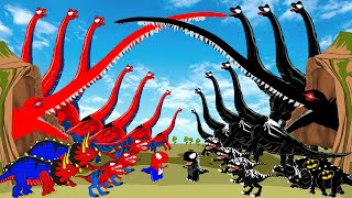 ALL SPIDERMAN DINOSAUR VS BLOODBATH GODZILLA Long Mouth: Dinosaur Enters Factory