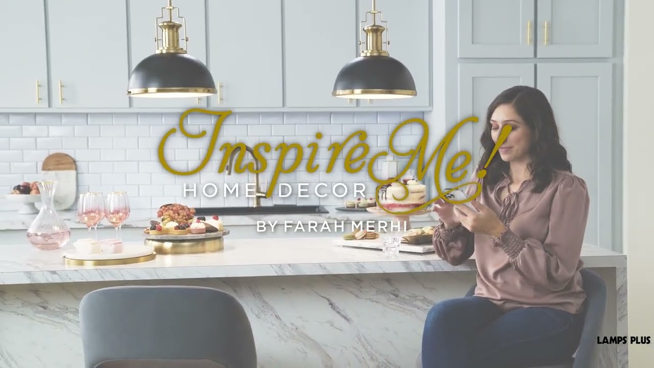 Watch A Video About the Posey Black Soft Gold Dome Pendant Light by Inspire Me Home