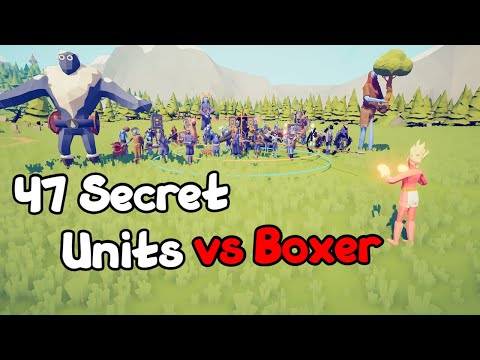 SUPER BOXER vs ALL 47 SECRET UNITS in TABS