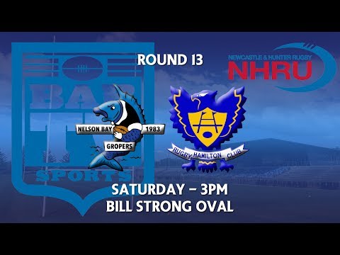 2018 NHRU Round 13 Premier 1 - Nelson Bay Gropers v Hamilton Hawks