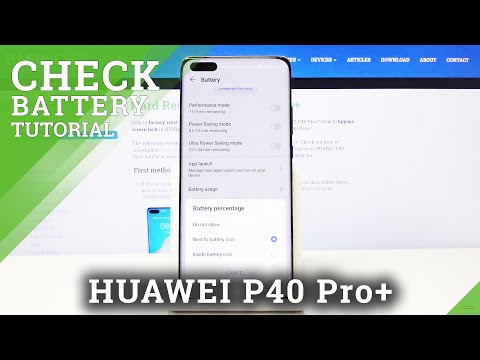 How to Activate Battery Percentage in HUAWEI P40 Pro+ - Current Battery Level