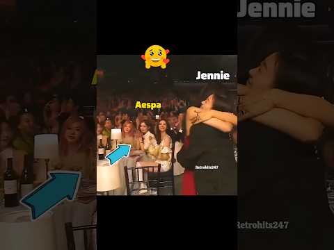 aespa reaction when jennie won the award #blackpink #aespa #jennie #trending #shorts