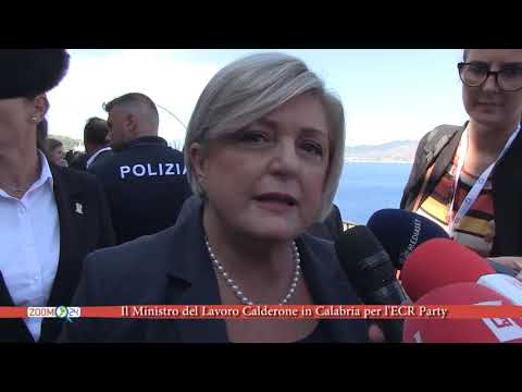 Il Ministro del Lavoro Elvira Calderone in Calabria per l’ECR Party (VIDEO)