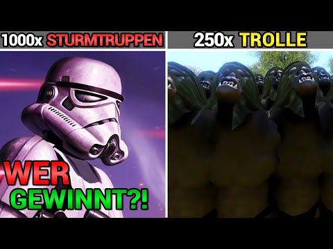 Können STURMTRUPPEN gegen TROLLE gewinnen? - Herr der Ringe vs. STAR WARS? - UEBS