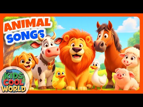 Animal Song | FUN Animal Songs (and Sounds) for Kids 🐶🐮🦁