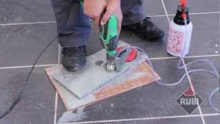 Použitie diamantové korunky RUBI Easy Gres Plus system