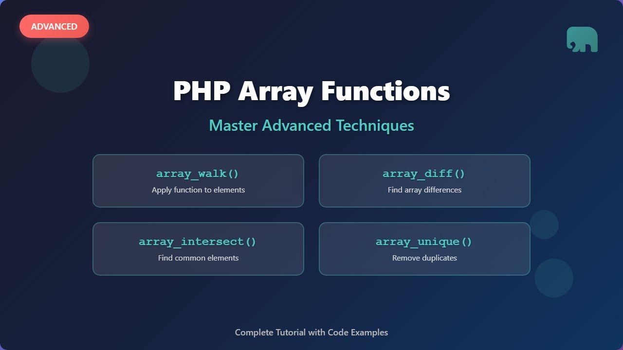 PHP Array Functions: Advanced Techniques for Data Manipulation