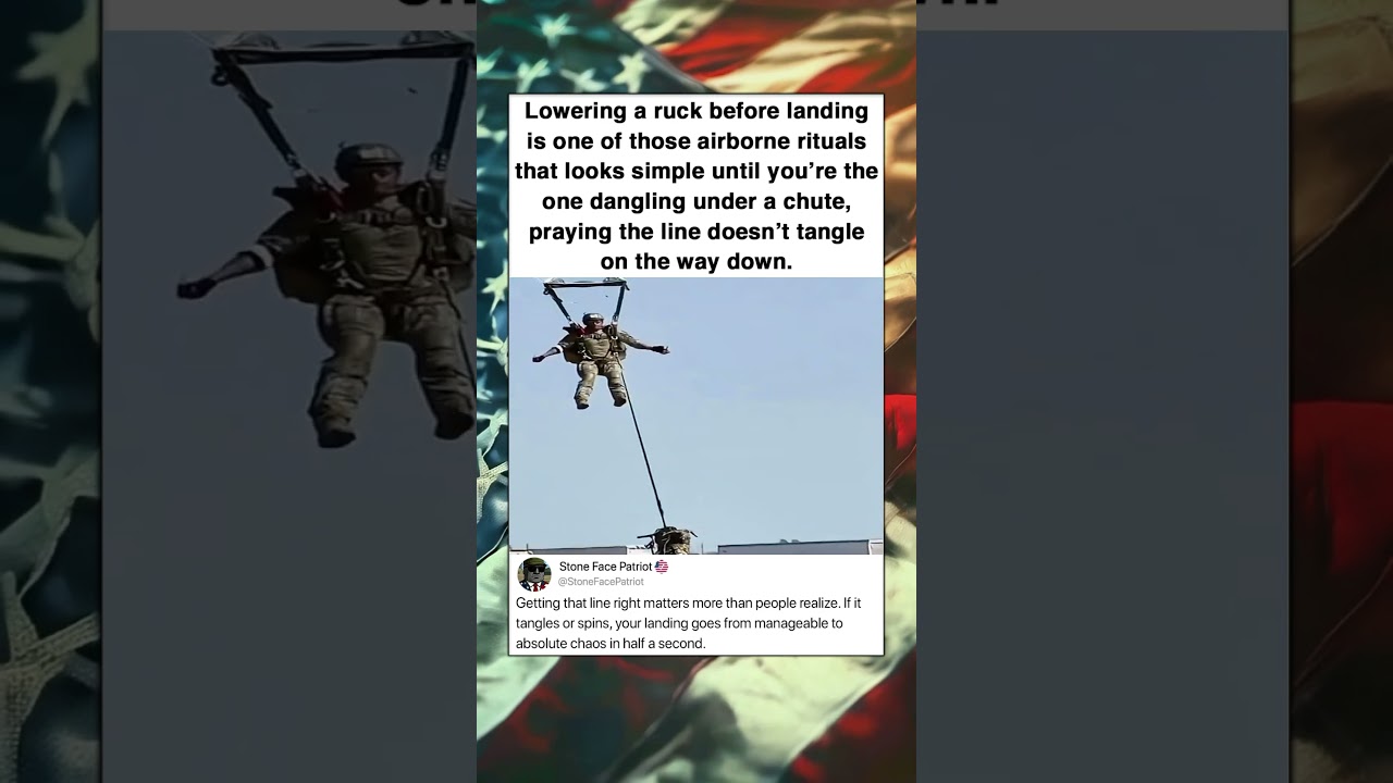 Lowering a ruck before landing is one of those airborne rituals that looks simple until you're