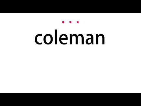 How to pronounce coleman - Vocab Today