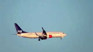 preview picture of video '2015-02-05 - SAS plan på väg in för landning på Ängelholms Flygplats.'