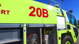 4K Tour of San Jose Airports New Striker 6X6 Fire Truck