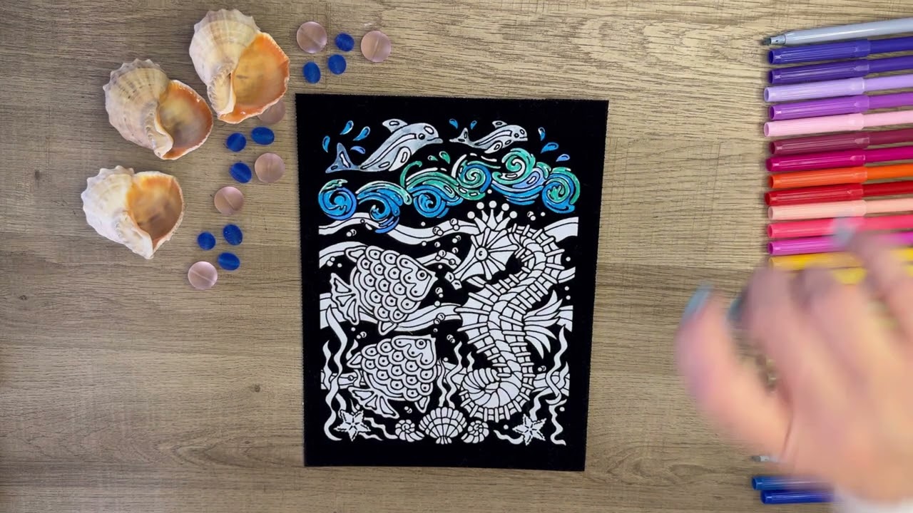 Magical underwater world coloring 🐠✨🐬