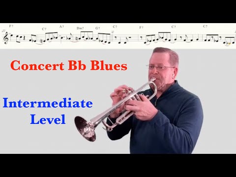 12 Bar Blues in Bb (FAST) 4 Choruses for Intermediate Trumpet - Sheet Music Included