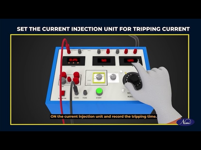 Test tripping characteristic of circuit breaker for over current
