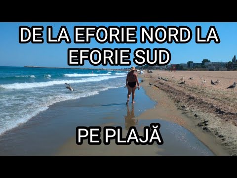 Walk with Ana on the beach from Eforie Nord to Eforie Sud.