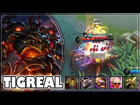 AGRESSIVE TANK [by GN-TanQ] TIGREAL BUILD & GAMEPLAY ~ TOP 3 GLOBAL ~ MOBILE LEGENDS