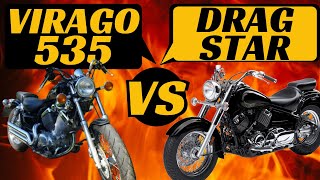 VIRAGO 535 VS DRAG STAR 650 ¿Cuál es mejor moto? Pros contras XVS650 XV535 | Comparación CUSTOM