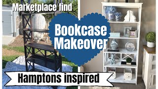 HAMPTONS INSPIRED BOOKCASE MAKEOVER | HAMPTONS DECORATING IDEAS | MARKETPLACE FINDS