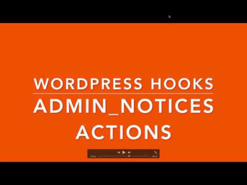 WordPress Hooks Actions admin notices Part 8 Example