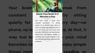 Reset Your Brain in 5 Minutes a Day 🕒 | English Reading and Speaking Practice | #easyenglish #shorts