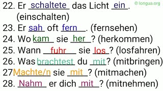 Verben im Präsens, Präteritum, Perfekt, Konjunktiv II, Vergangenheit, Deutsch lernen, Deutsche Zeite