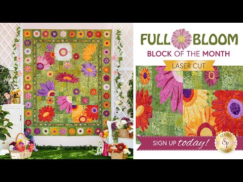 Introducing: Full Bloom Laser Cut Block of the Month | Shabby Fabrics