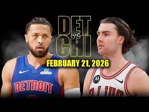 Detroit Pistons vs Chicago Bulls Full Game Highlights – February 21, 2026 | NBA Season