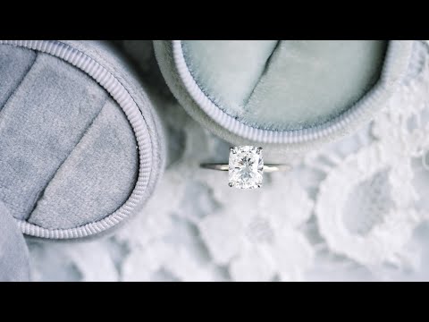 2 Carat Cushion Cut Petite Lab Grown Diamond Solitaire Engagement Ring in Platinum | Ada Diamonds