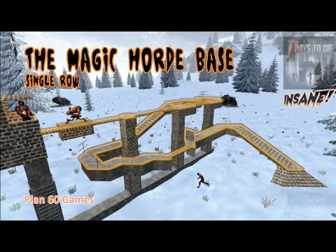 7 Days to Die Alpha 20 Magic Snow Horde Base Red Moon - Insane Difficulty, Tips and Gameplay