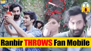Shocking 😱 Ranbir Kapoor THROWS Fan's Phone for annoying him for a Selfie