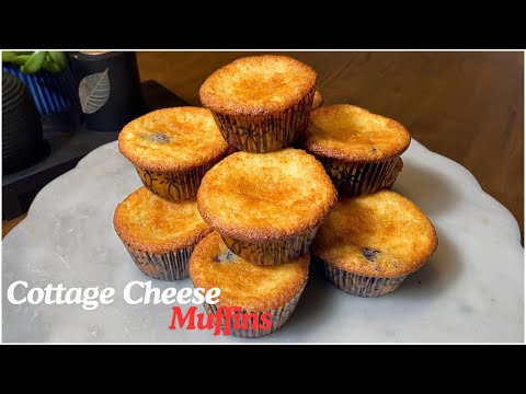 Irresistible Blueberry Muffins with a Cottage Cheese Twist!