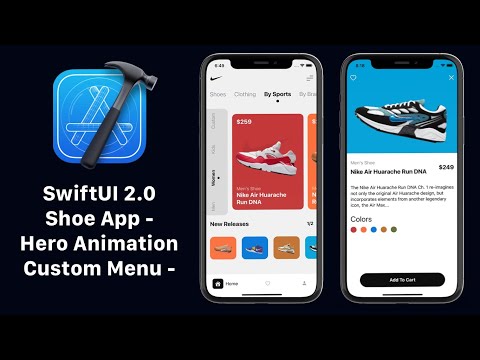 SwiftUI 2.0 Shoe App - Hero Animation - Custom Tab Menu's - Xcode 12 SwiftUI 2.0 Tutorials
