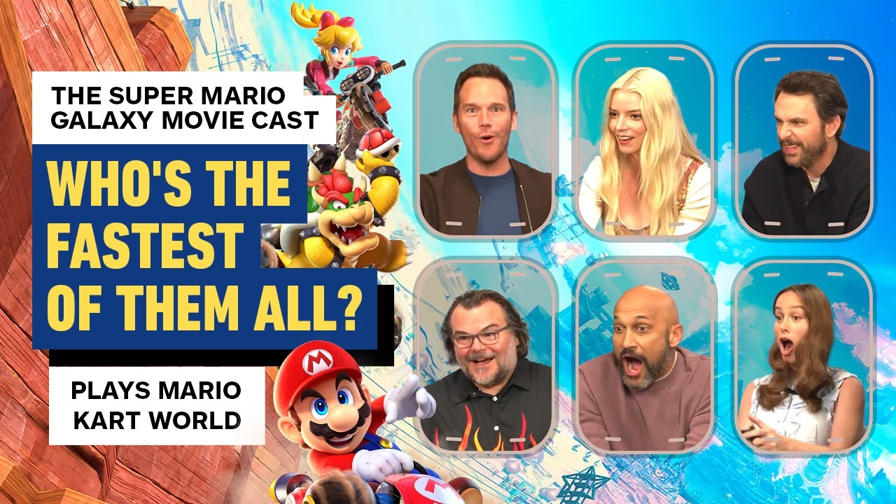 The Super Mario Galaxy Movie Cast Race Each Other in Mario Kart World