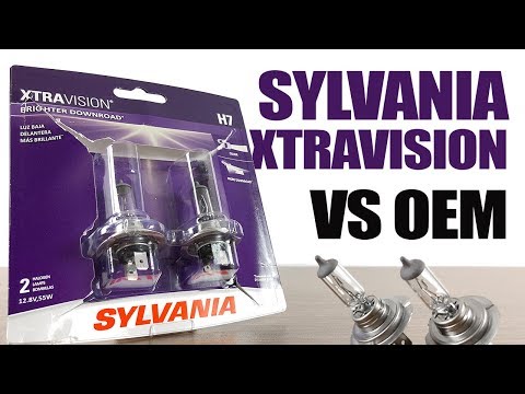 Sylvania XtraVision vs OEM / Original Headlight Bulbs Comparison