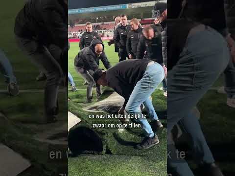 Afscheid stadion verloopt niet zoals gepland, fans slopen goal | #voetbal