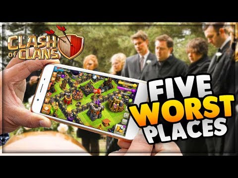 5 Worst Places to Play Clash of Clans [2018 Edition] + (200$ Giveaway)