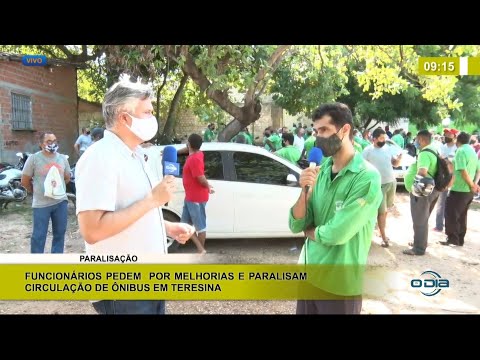 Trabalhadores de transporte público pedem melhorias e fazem paralisação em Teresina 25 01 2021