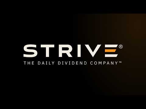 Title frame of Strive’s “The Daily Dividend Company” video
