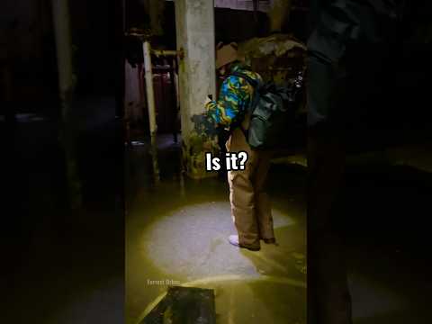 Walking On Froze Water in an Abandoned Factory