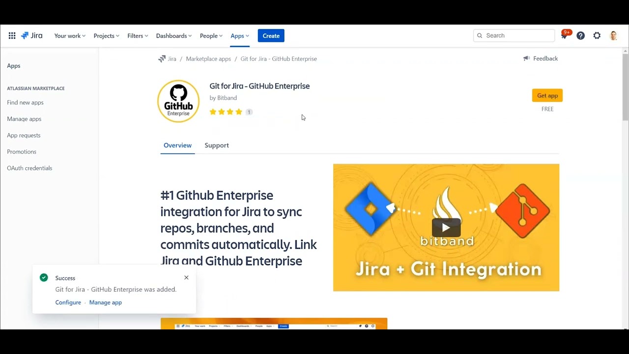 Installing  GitHub Enterprise for Jira